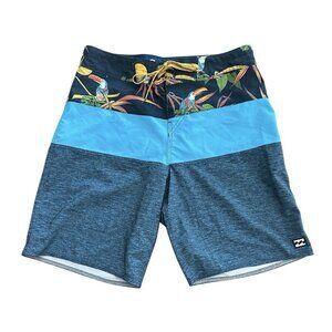 Billabong Swim Shorts Trunks Men’s Size 29 Draw String Tropical Beach